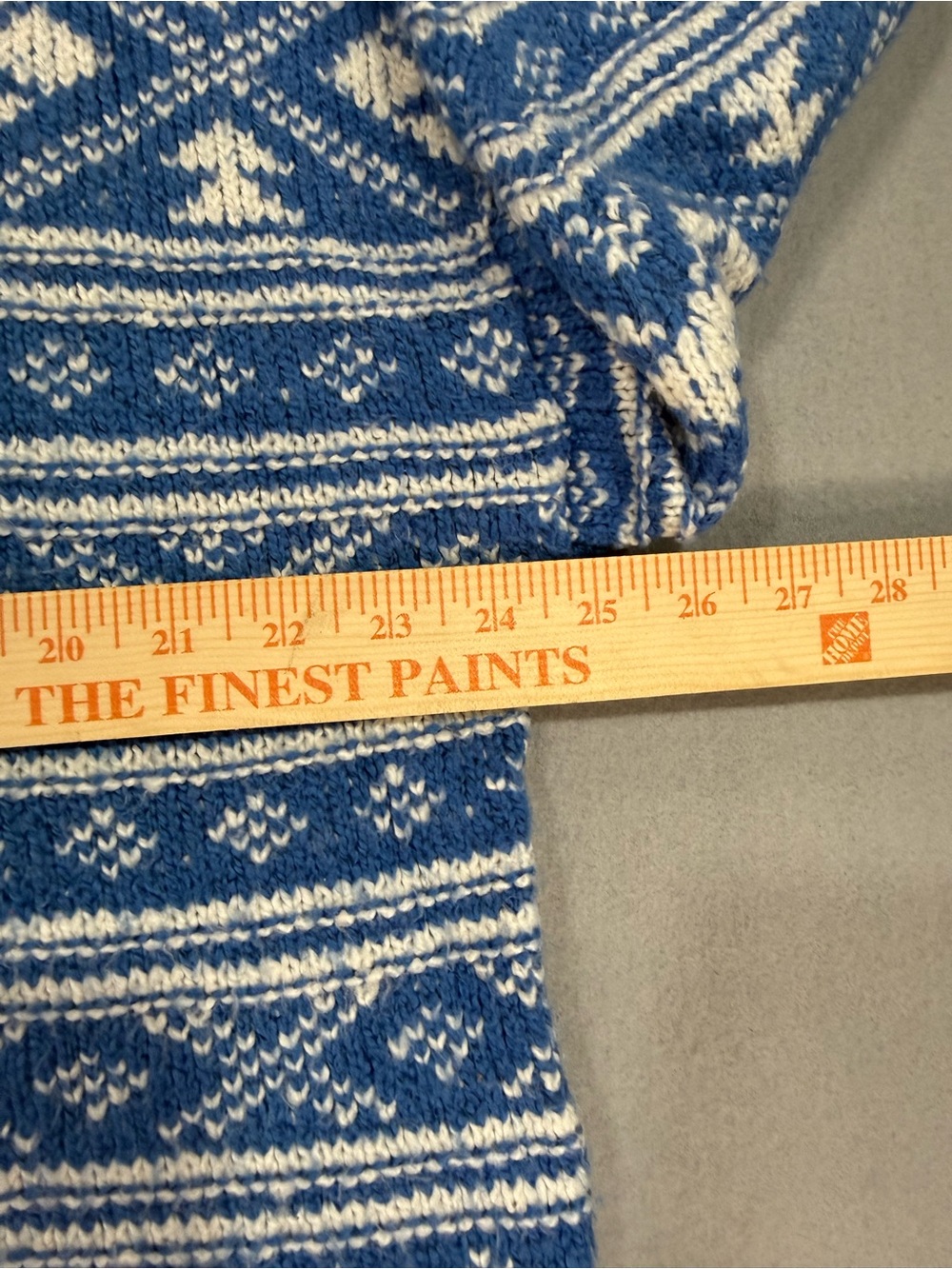American Eagle Blue Patterned Crewneck Sweater - Classic Fair Isle Style - Picture 5 of 7